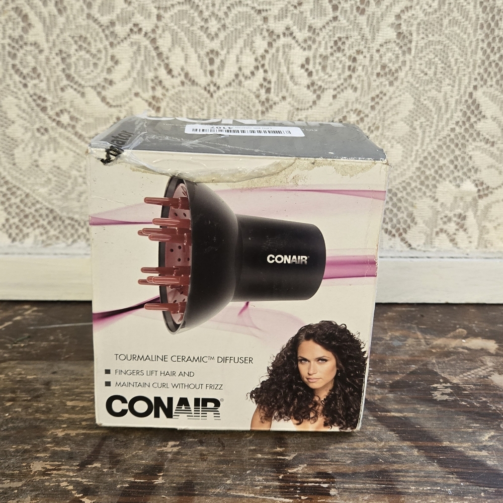 Conair Tourmaline Ceramic Hair Diffuser Attachment Black NWT